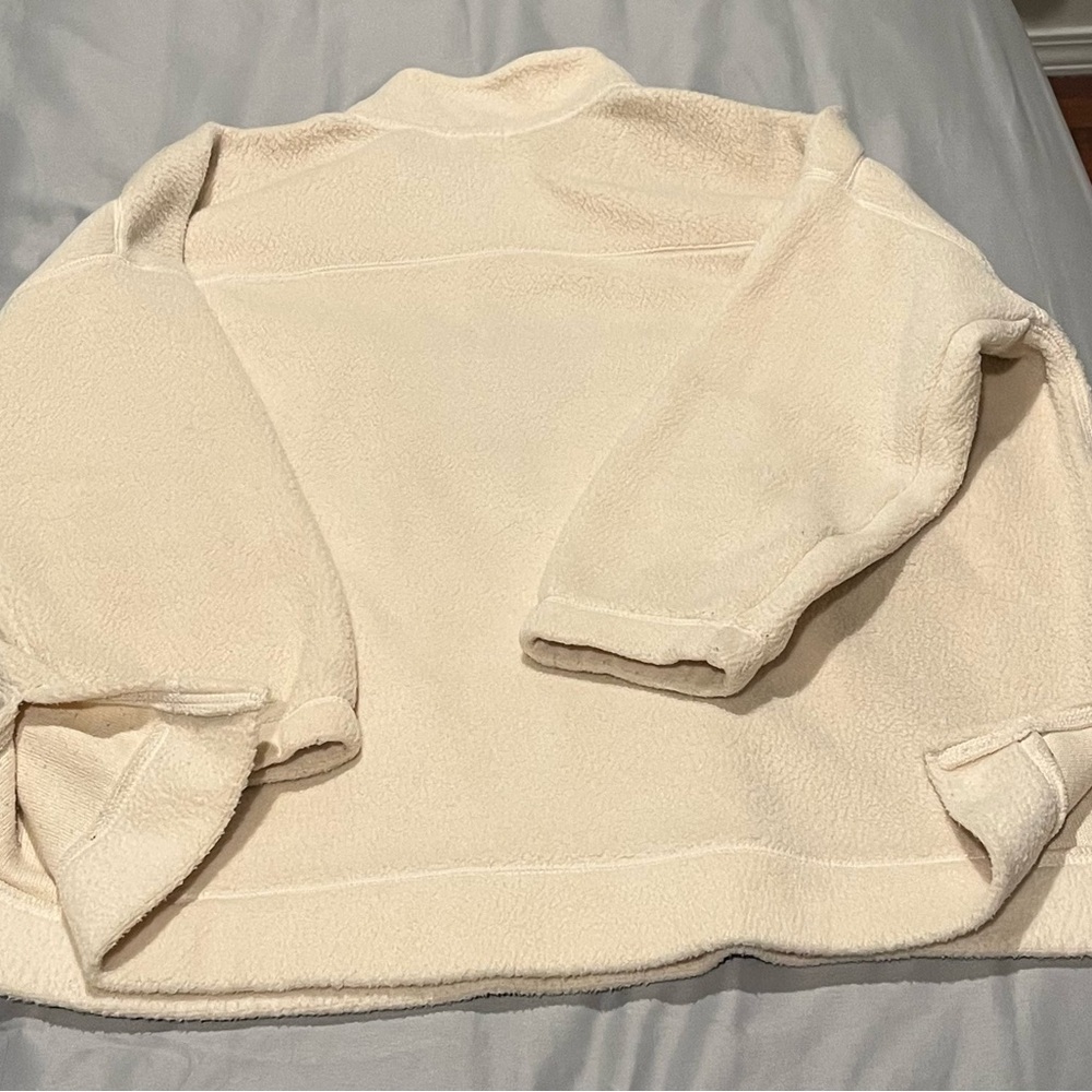 Old Navy Cream Fleece Quarter-Zip​ - Picture 9 of 9